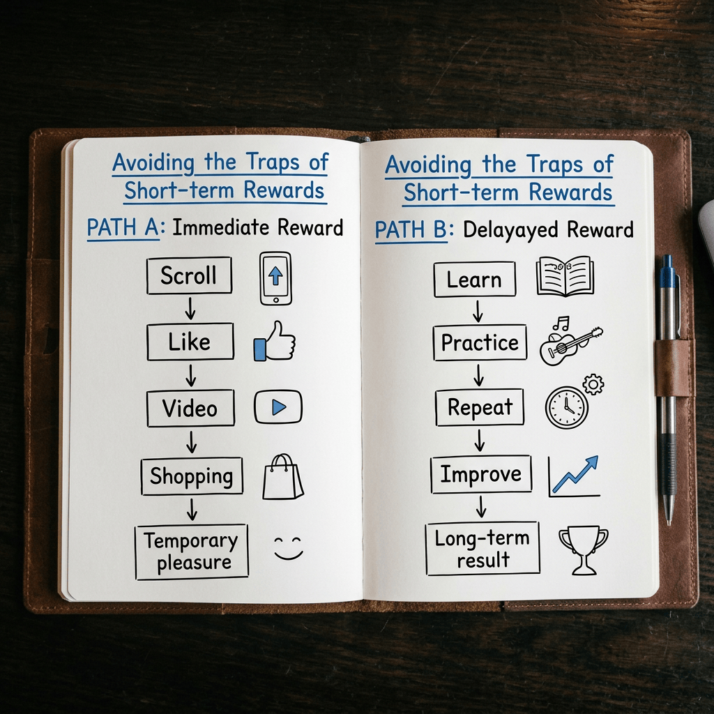Notebook comparing immediate rewards with delayed rewards