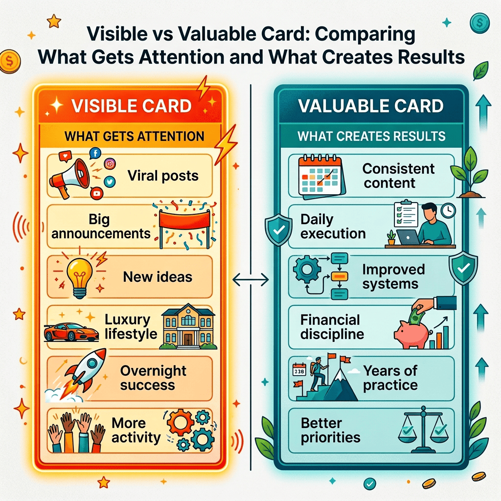 Comparison chart of visible attention drivers and valuable result-building practices