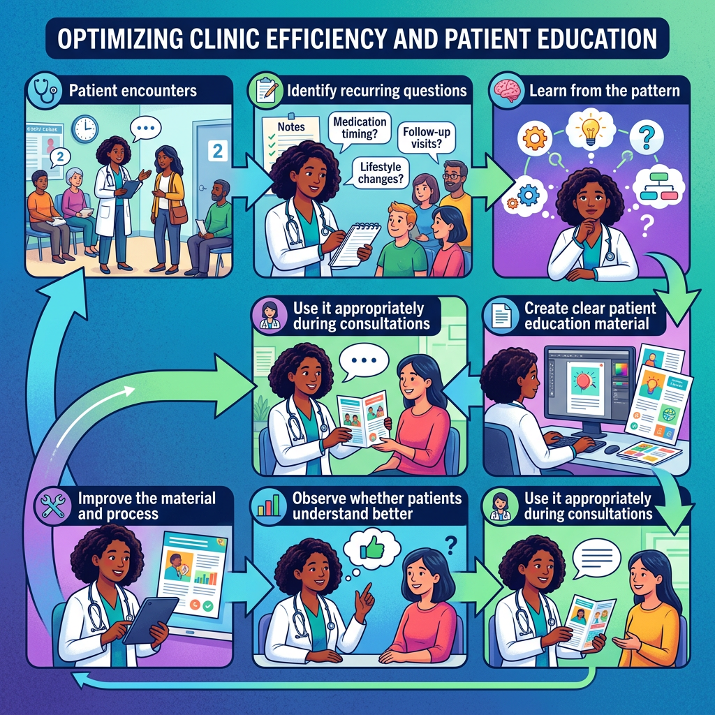 Physician improving patient education through clinical feedback